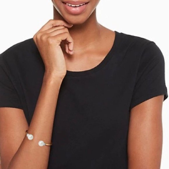 kate spade Pearls of Wisdom Hinged Cuff Bracelet - Picture 3 of 7